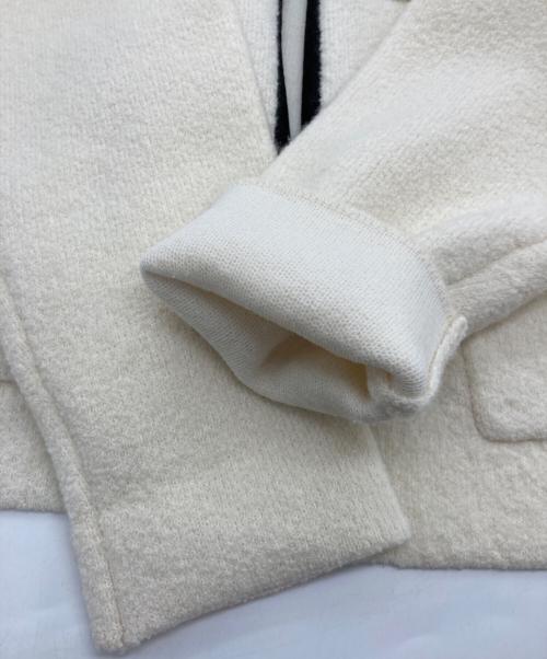 BALLSEY（ボールジィ）BALLSEY (ボールジィ) ウールナイロンブークレー フロントオープンカーディガン ベージュ サイズ:Sの古着・服飾アイテム