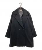 JOURNAL STANDARD relumeジャーナルスタンダード レリューム）の古着「尾州ウールモッサWブレストハーフコート」｜ブラック