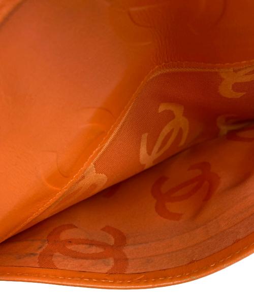 CHANEL（シャネル）CHANEL (シャネル) ココマーク カンボンライン長財布 ブラウン×イエローの古着・服飾アイテム