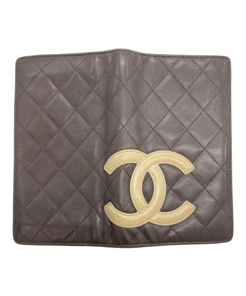 CHANEL（シャネル）CHANEL (シャネル) ココマーク カンボンライン長財布 ブラウン×イエローの古着・服飾アイテム