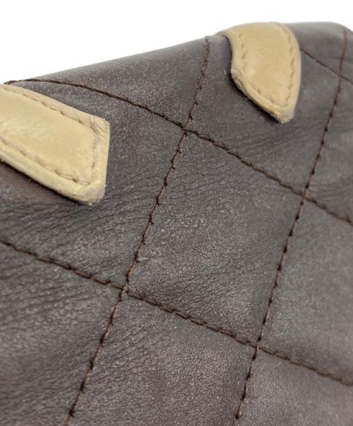 CHANEL（シャネル）CHANEL (シャネル) ココマーク カンボンライン長財布 ブラウン×イエローの古着・服飾アイテム