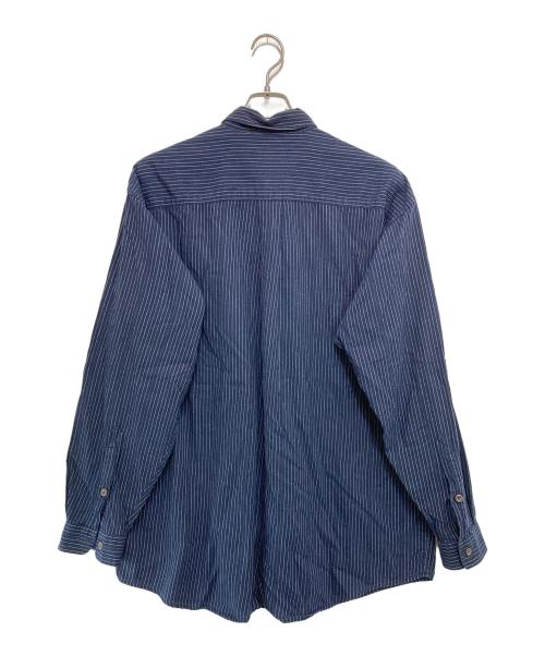 Patagonia（パタゴニア）Patagonia (パタゴニア) オーガニックコットンストライプシャツ ネイビー サイズ:Lの古着・服飾アイテム