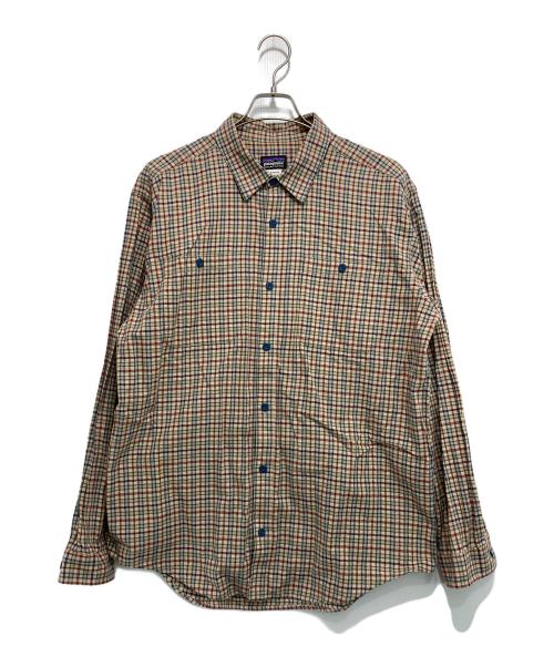 Patagonia（パタゴニア）Patagonia (パタゴニア) オーガニックコットンチェックシャツ ベージュ サイズ:Lの古着・服飾アイテム