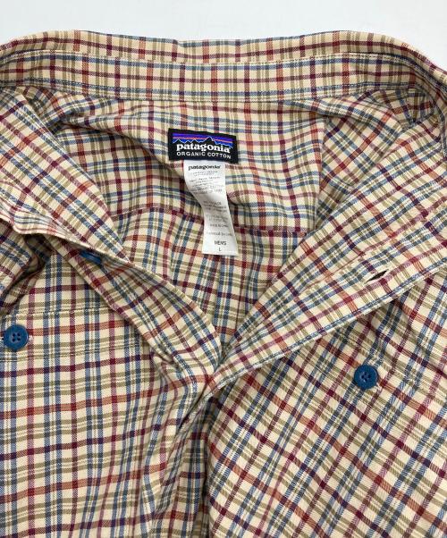 Patagonia（パタゴニア）Patagonia (パタゴニア) オーガニックコットンチェックシャツ ベージュ サイズ:Lの古着・服飾アイテム