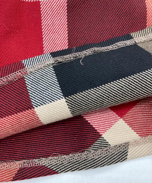 BLUE LABEL CRESTBRIDGE（ブルーレーベルクレストブリッジ）BLUE LABEL CRESTBRIDGE (ブルーレーベルクレストブリッジ) ウールチェックワンピース レッド×ベージュ サイズ:38の古着・服飾アイテム