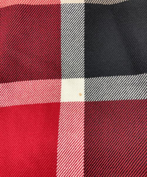 BLUE LABEL CRESTBRIDGE（ブルーレーベルクレストブリッジ）BLUE LABEL CRESTBRIDGE (ブルーレーベルクレストブリッジ) ウールチェックワンピース レッド×ベージュ サイズ:38の古着・服飾アイテム