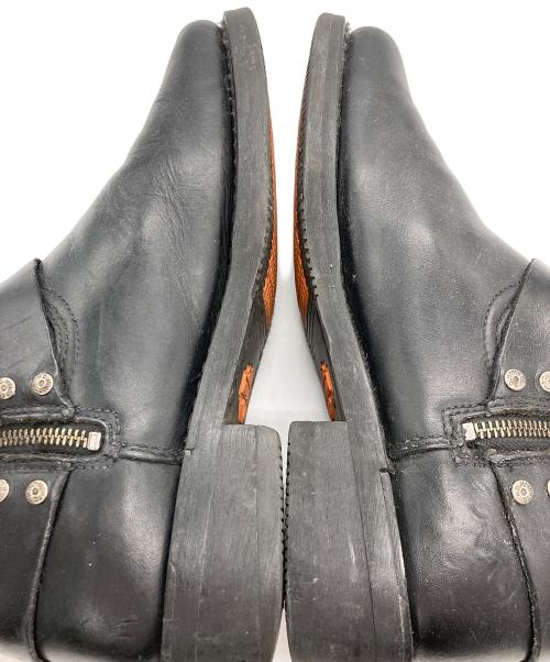 HARLEY-DAVIDSON（ハーレーダビッドソン）HARLEY-DAVIDSON (ハーレーダビッドソン) リングブーツ ブラック サイズ:26の古着・服飾アイテム