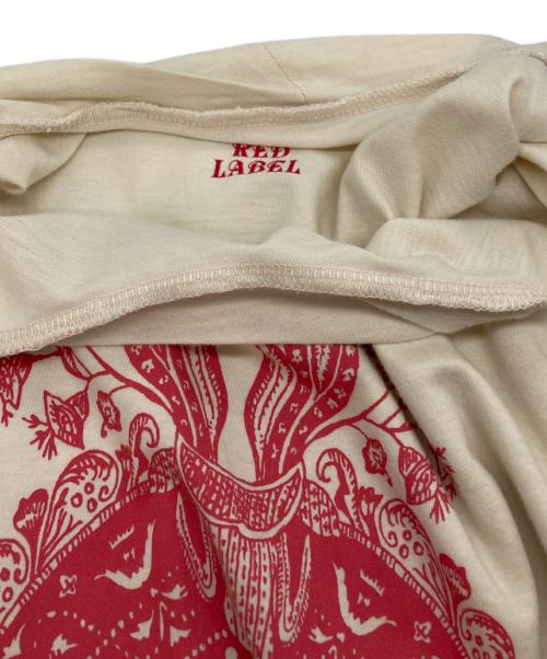 Vivienne Westwood RED LABEL（ヴィヴィアンウエストウッドレッドレーベル）Vivienne Westwood RED LABEL (ヴィヴィアンウエストウッドレッドレーベル) スカル オーブ プリント半袖カットソーワンピース ベージュ サイズ:2の古着・服飾アイテム