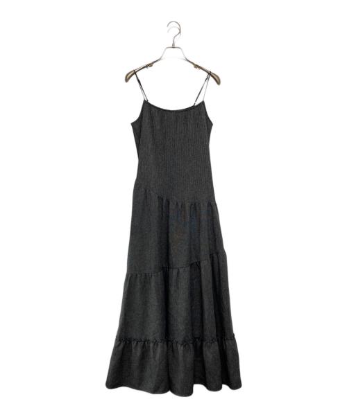 Snidel（スナイデル）Snidel (スナイデル) プリーツバリエキャミワンピース グレーの古着・服飾アイテム