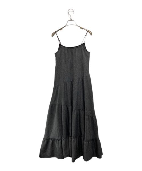 Snidel（スナイデル）Snidel (スナイデル) プリーツバリエキャミワンピース グレーの古着・服飾アイテム