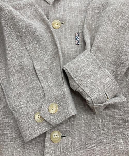 BURBERRY LONDON（バーバリーロンドン）BURBERRY LONDON (バーバリーロンドン) ウールリネンシャツジャケット ベージュ サイズ:LLの古着・服飾アイテム