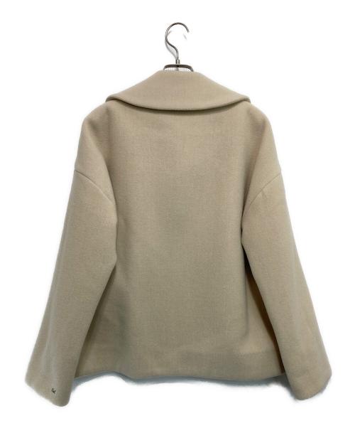 45R（フォーティファイブ・アール）45R (フォーティファイブ・アール) ウール メルトン ショールカラー Pラップ ジャケット ベージュ サイズ:2の古着・服飾アイテム