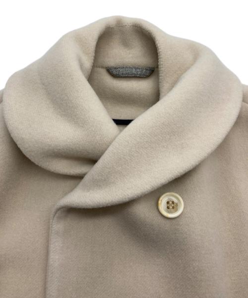 45R（フォーティファイブ・アール）45R (フォーティファイブ・アール) ウール メルトン ショールカラー Pラップ ジャケット ベージュ サイズ:2の古着・服飾アイテム
