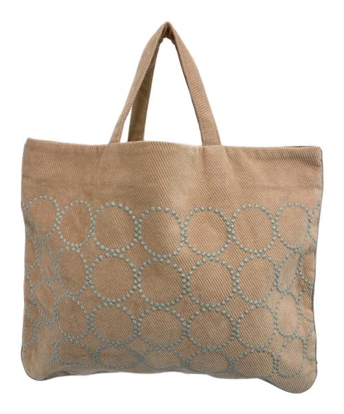 mina perhonen（ミナ ペルホネン）mina perhonen (ミナ ペルホネン) タンバリン レッスンバッグ ベージュの古着・服飾アイテム