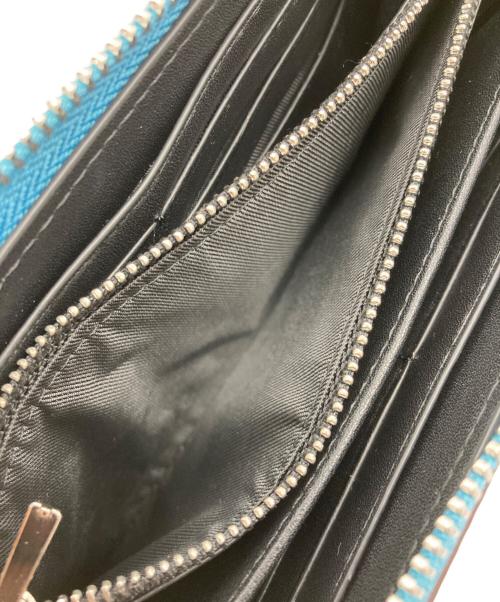 COACH（コーチ）COACH (コーチ) ロング ジップ アラウンド ウォレット・シグネチャー キャンバス スカイブルーの古着・服飾アイテム