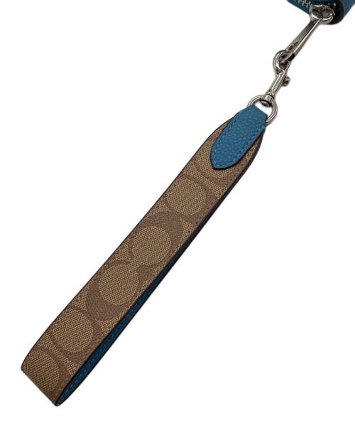 COACH（コーチ）COACH (コーチ) ロング ジップ アラウンド ウォレット・シグネチャー キャンバス スカイブルーの古着・服飾アイテム