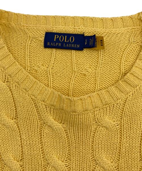 POLO RALPH LAUREN（ポロ・ラルフローレン）POLO RALPH LAUREN (ポロ・ラルフローレン) クルーネックニット イエロー サイズ:Sの古着・服飾アイテム