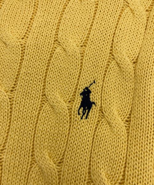 POLO RALPH LAUREN（ポロ・ラルフローレン）POLO RALPH LAUREN (ポロ・ラルフローレン) クルーネックニット イエロー サイズ:Sの古着・服飾アイテム