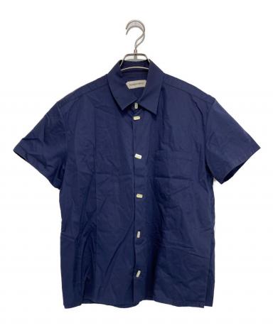 【NAMACHEKO】2019AW FRINGE SHIRT シャツ ネイビー 中古・古着通販】NAMACHEKO (ナマチェコ) コットン半袖シャツ ネイビー