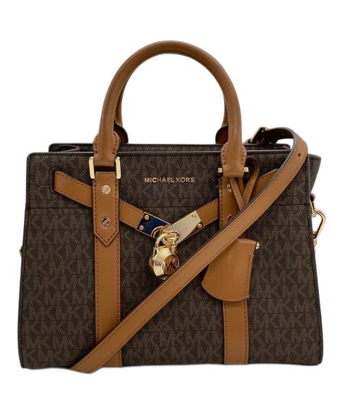 MICHAEL KORS（マイケル・コース）MICHAEL KORS (マイケル・コース) ヌーボーハミルトン 2WAY ショルダーバッグ ブラウンの古着・服飾アイテム