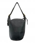 COACHコーチ）の古着「レザーショルダーバッグ」｜ネイビー