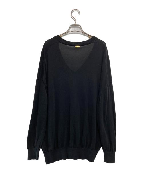 MUSE（ミューズ）MUSE (ミューズ) Ladycoat Vネック プルオーバー ブラック サイズ:-の古着・服飾アイテム