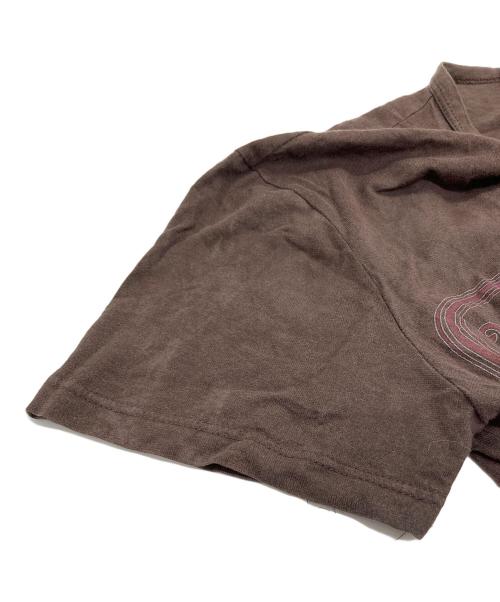 GUCCI（グッチ）GUCCI (グッチ) ヴィンテージ加工Tシャツ ブラウン サイズ:Sの古着・服飾アイテム