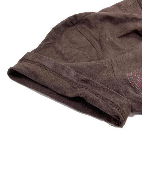 GUCCI（グッチ）GUCCI (グッチ) ヴィンテージ加工Tシャツ ブラウン サイズ:Sの古着・服飾アイテム