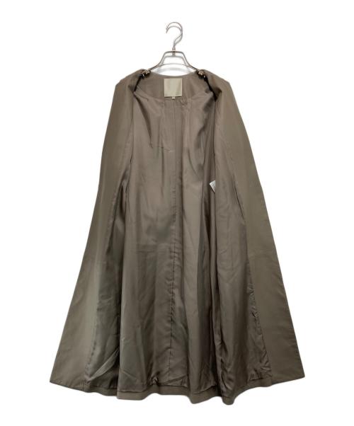 自由区（ジユウク）自由区 (ジユウク) ラムレザーロングコート ベージュ サイズ:40の古着・服飾アイテム