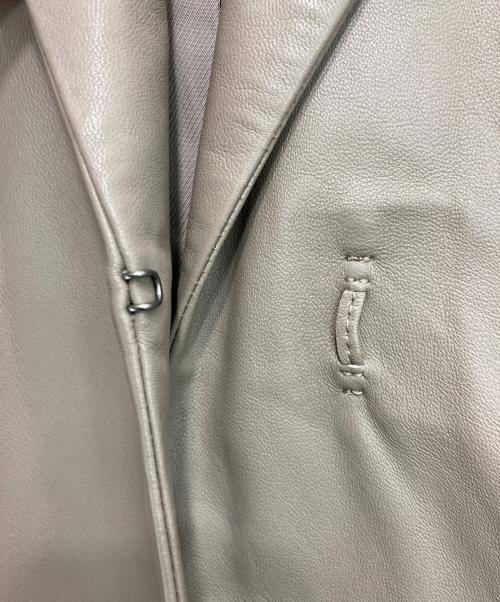 自由区（ジユウク）自由区 (ジユウク) ラムレザーロングコート ベージュ サイズ:40の古着・服飾アイテム