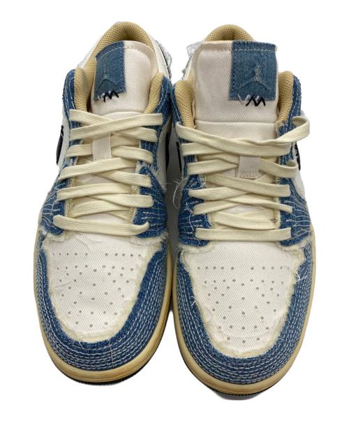 NIKE（ナイキ）NIKE (ナイキ) Air Jordan 1 Low SE World Make Japan ホワイト×インディゴ サイズ:27 未使用品の古着・服飾アイテム