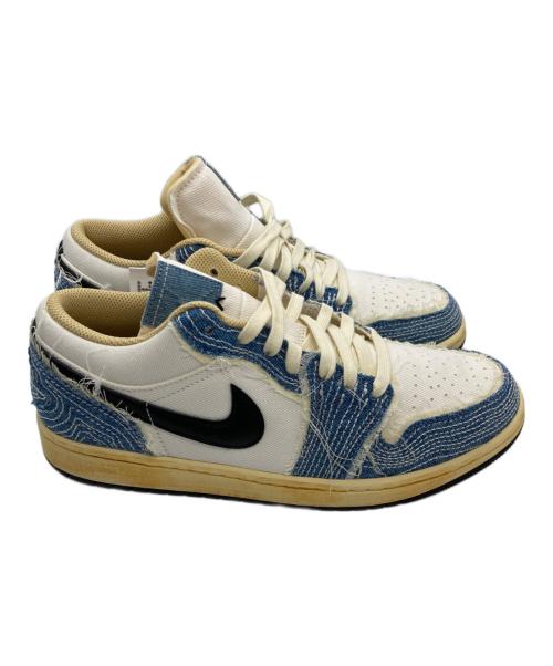 NIKE（ナイキ）NIKE (ナイキ) Air Jordan 1 Low SE World Make Japan ホワイト×インディゴ サイズ:27 未使用品の古着・服飾アイテム