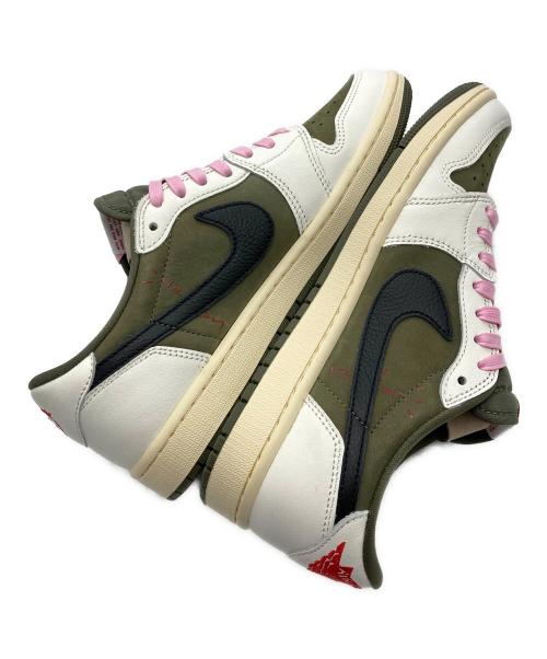 NIKE（ナイキ）NIKE (ナイキ) TRAVIS SCOTT (トラヴィス・スコット) Air Jordan 1 Low OG SP Reverse Olive オリーブ サイズ:26.5の古着・服飾アイテム