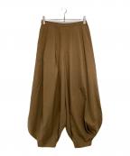 ENFOLDエンフォルド）の古着「W/PEトロピカル Vase TROUSERS」｜ブラウン