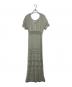 Her lip to（ハーリップトゥ）の古着「Linen-blend Crochet Summer Dress」｜ミントグリーン