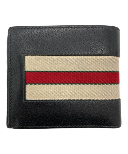 GUCCI（グッチ）GUCCI (グッチ) 2つ折り財布 ブラックの古着・服飾アイテム