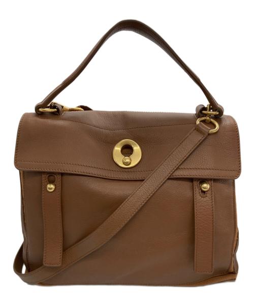 Yves Saint Laurent（イヴサンローラン）Yves Saint Laurent (イヴサンローラン) ミューズトゥ ショルダーバッグ ブラウンの古着・服飾アイテム