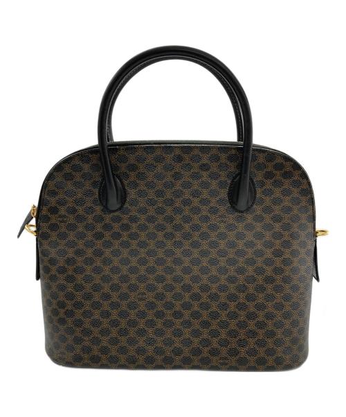 CELINE（セリーヌ）CELINE (セリーヌ) マカダムPVCレザーショルダーバッグ ブラックの古着・服飾アイテム