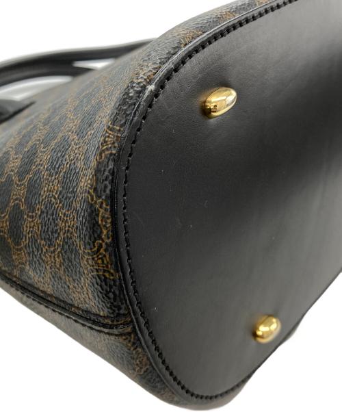 CELINE（セリーヌ）CELINE (セリーヌ) マカダムPVCレザーショルダーバッグ ブラックの古着・服飾アイテム