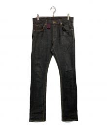 Vivienne Westwood man（ヴィヴィアン ウェストウッド マン）の古着「オーブ刺繍デニムパンツ」｜ブラック