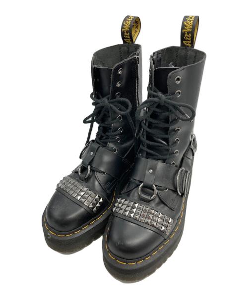 Dr.Martens（ドクターマーチン）Dr.Martens (ドクターマーチン) JADON HI STUD　スタッズ10ホールブーツ　サイドジップ　ハーネス ブラック サイズ:UK7/EU41/USM8の古着・服飾アイテム