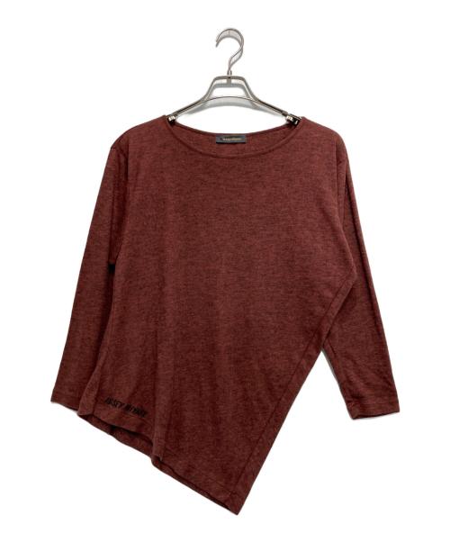 ISSEY MIYAKE（イッセイミヤケ）ISSEY MIYAKE (イッセイミヤケ) [古着]80's ラウンドネック変形カットソー レッド サイズ:Mの古着・服飾アイテム