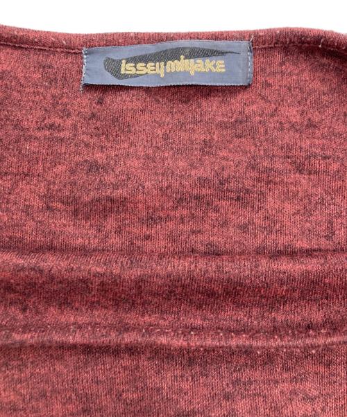 ISSEY MIYAKE（イッセイミヤケ）ISSEY MIYAKE (イッセイミヤケ) [古着]80's ラウンドネック変形カットソー レッド サイズ:Mの古着・服飾アイテム