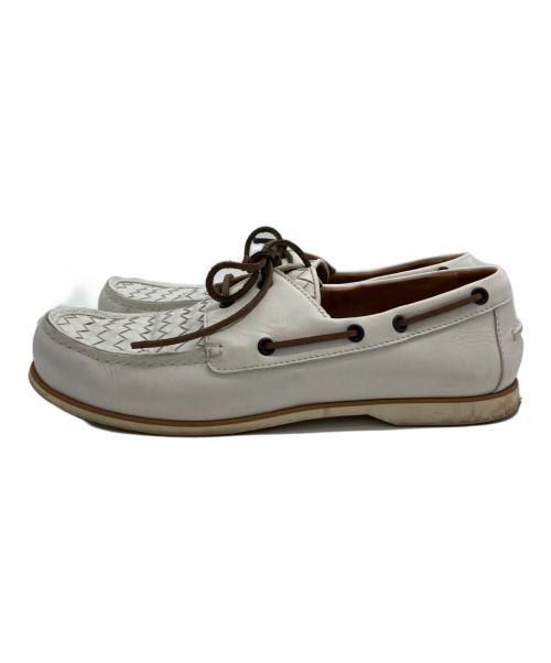BOTTEGA VENETA（ボッテガベネタ）BOTTEGA VENETA (ボッテガベネタ) イントレチャートシューズ ホワイト サイズ:41½の古着・服飾アイテム
