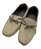 BOTTEGA VENETAボッテガベネタ）の古着「スエード イントレチャート ドライビングシューズ」｜ベージュ