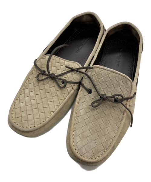 BOTTEGA VENETA（ボッテガベネタ）BOTTEGA VENETA (ボッテガベネタ) スエード イントレチャート ドライビングシューズ ベージュ サイズ:41の古着・服飾アイテム