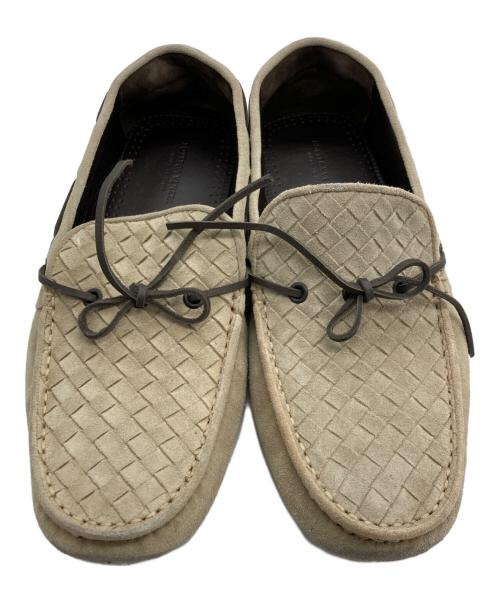 BOTTEGA VENETA（ボッテガベネタ）BOTTEGA VENETA (ボッテガベネタ) スエード イントレチャート ドライビングシューズ ベージュ サイズ:41の古着・服飾アイテム