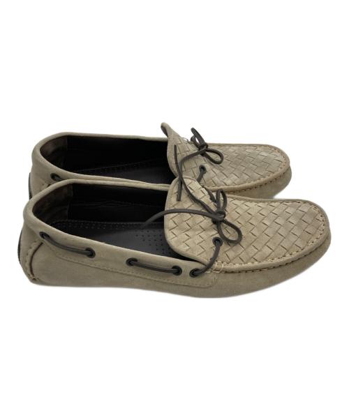 BOTTEGA VENETA（ボッテガベネタ）BOTTEGA VENETA (ボッテガベネタ) スエード イントレチャート ドライビングシューズ ベージュ サイズ:41の古着・服飾アイテム