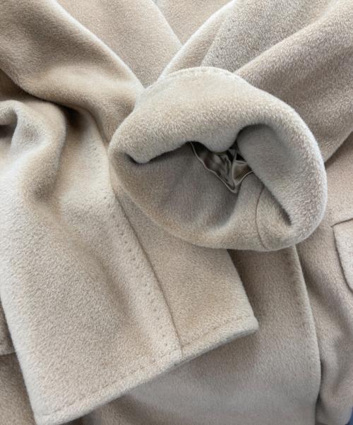 MaxMara（マックスマーラ）MaxMara (マックスマーラ) ウールカシミヤ混コート ベージュ サイズ:40の古着・服飾アイテム