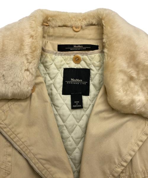 Max Mara WEEK END LINE（マックスマーラ ウイークエンドライン）Max Mara WEEK END LINE (マックスマーラ ウイークエンドライン) 襟ファージャケット ベージュ サイズ:40の古着・服飾アイテム